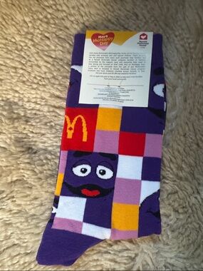 McDonald's Purple Grimace Checkerboard Socks 2026 McHappyDay